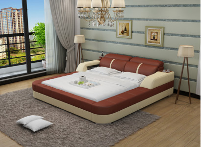 Vodní postel Hotel Dvojlůžko Lůžka Kompletní kožená postel Polstrovaná postel Voda LB8823