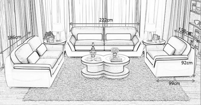 Sofa 321 stůl taburet komoda obývací stěna pohovka sedačka gauč 7 dílů.