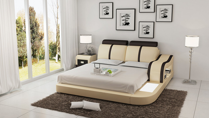 Vynikající multifunkční designová manželská postel pro ložnici.