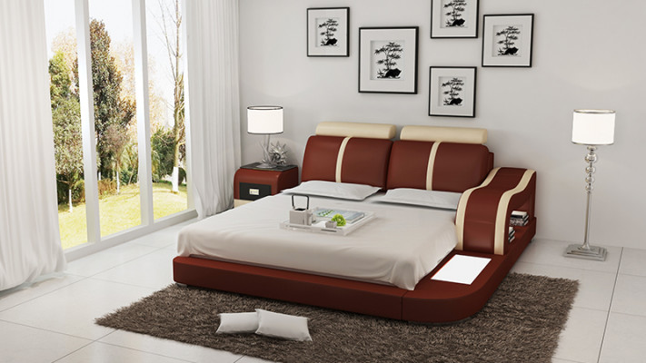 Vynikající multifunkční designová manželská postel pro ložnici.