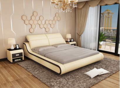 Vodní postel Hotel manželská postel S USB kompletní postel vyrobená z kůže Polštářová postel Voda