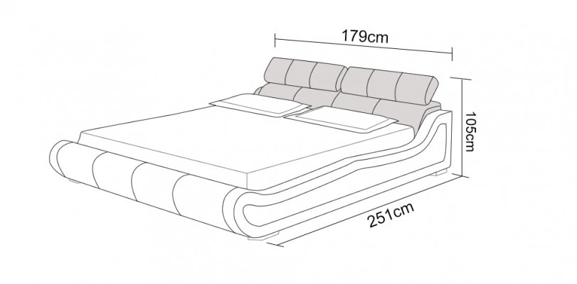 Vodní postel Hotel manželská postel S postelemi s USB, kompletní postel Lederbett Polsterbett Wasser