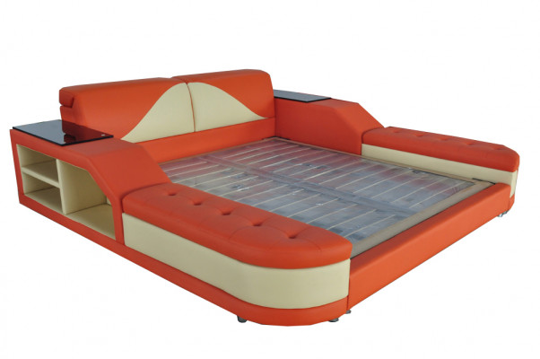 Design Luxury Bed Upholstered Marriage Hotel Modern Beds Leather 140/160/180/200 LB8820  Navržený luxusní postel potažená manželským hotelem Moderní postele kůže 140/160/180/200 LB8820