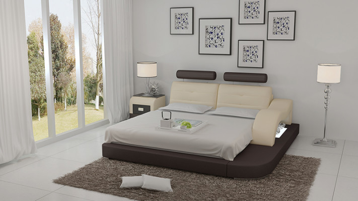 Vodní postel Hotel Dvoulůžko Postele Kompletní Kožená postel Polstrovaná poste LB8802