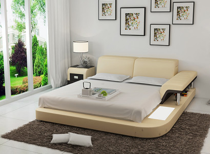 Vodní postel Hotel Dvojlůžko Lůžko Kompletní Kožená postel Postel s polštářem Voda