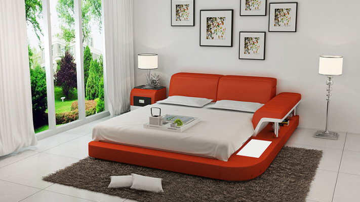 Vodní postel Hotel Dvojlůžko Lůžko Kompletní Kožená postel Postel s polštářem Voda