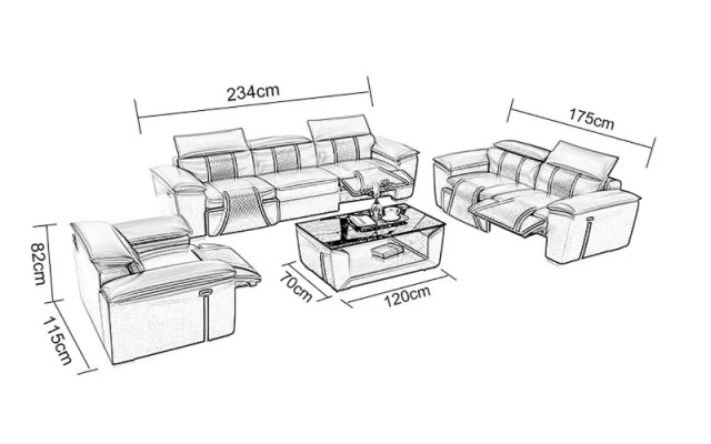 Sofa set 321 sezení Design Sofa Couch Upholstered Couch Modern Table New