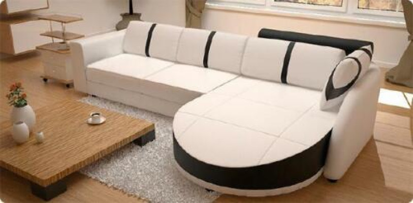 KŮŽOVÁ ROHOVÁ SOFA S FUNKCÍ POSTELE, DESIGNÉRSKÁ SOFA, ROZHODÍVACÍ SOFA, KOŽENÝ ROHOVEC S USB.