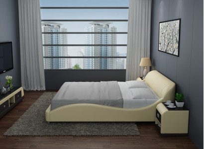 Vodní postel Hotel Dvojlůžko Postele Kompletní Kožená postel Polštářová postel Voda LB8822