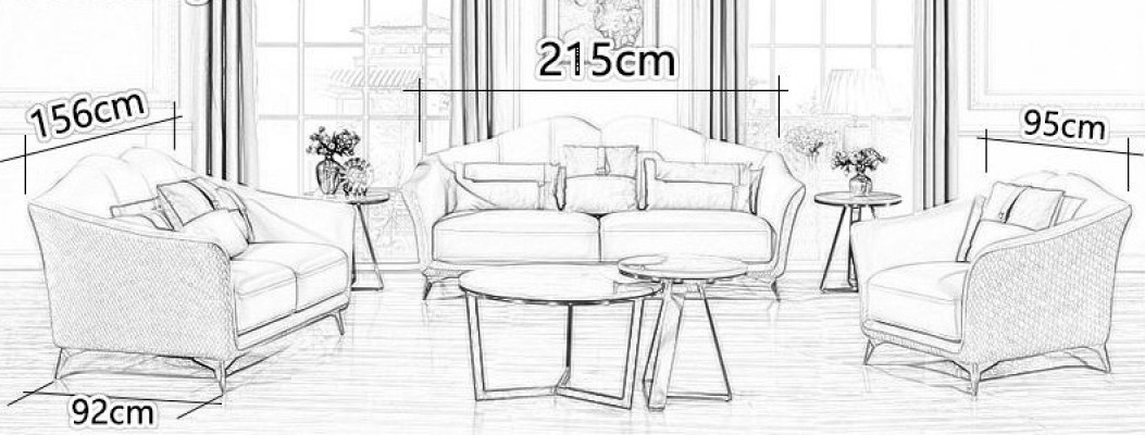 Chesterfield sedací souprava, potah sedačky, 2dílná sada 3+2 místná nová