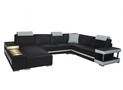 Designer kůže polštář rohová pohovka s USB polštář rohová krajina místnost velká kůže