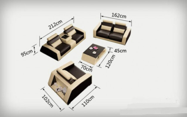 Modernní sedací souprava 3+2+1 kus Design Předsíňová pohovka Pohovka Couchen