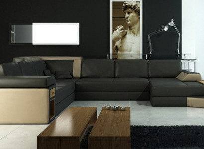 XXL Design Pohovka Big Sofa s USB rozhraním Pohovka Obývací kout U Tvar Kov Textilní Roh