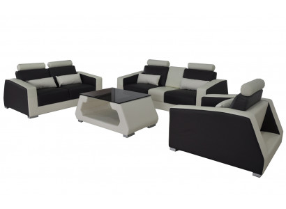 Polštářová pohovka Pohovky a sedací soupravy Pohovky Souprava sedacího nábytku Design Garnitury 3+2+1 Křeslo
