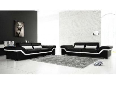 KŮŽIČKA, SOFA 3+3 SOFA + USB POLŠTÁŘ KOŽENÝ GARNITUR SOFAGARNITUR na míru