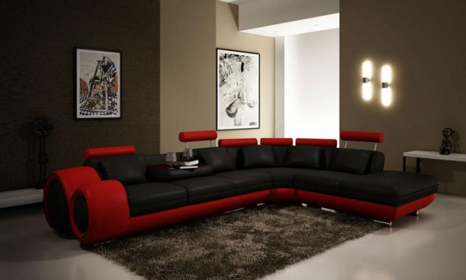 LEDROVÁ SOFA s USB KOŽENÁ SOFA GARNITUROVÁ SOFA Pohovka OBYTNOU KRAJINU Berlín V NOVÁ.