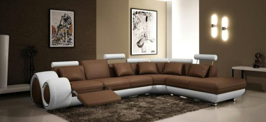 LEDROVÁ SOFA s USB KOŽENÁ SOFA GARNITUROVÁ SOFA Pohovka OBYTNOU KRAJINU Berlín V NOVÁ.