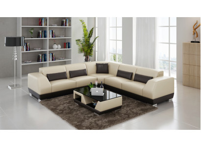Kůží Sofa s USB žijící krajiny Rohová sedací souprava Design Moderní Pohovka G8024B