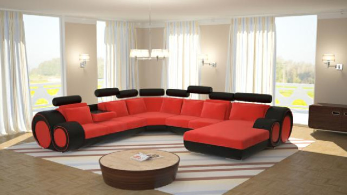 Sofa Designer obývací sestava U-formátová sedací souprava rohová pohovka s USB čalouněný nábytek sedací soupravy sofistikace