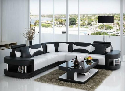 Wohnlandschaft Polster Ecke Eck Sofa + USB, Garnitur Landschaft Leder Textil Neu  Obývací souprava s polstrováním, rohová sedací souprava + USB, sestava krajiny, kůže textilie Nové