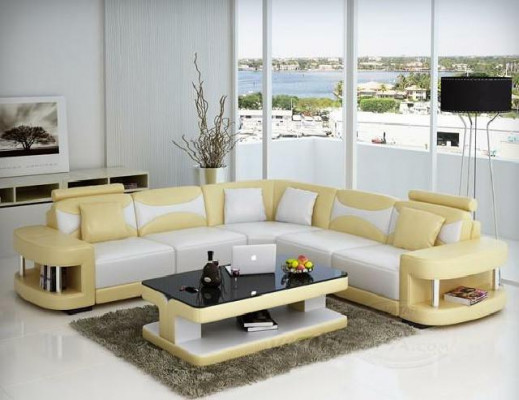 Wohnlandschaft Polster Ecke Eck Sofa + USB, Garnitur Landschaft Leder Textil Neu  Obývací souprava s polstrováním, rohová sedací souprava + USB, sestava krajiny, kůže textilie Nové