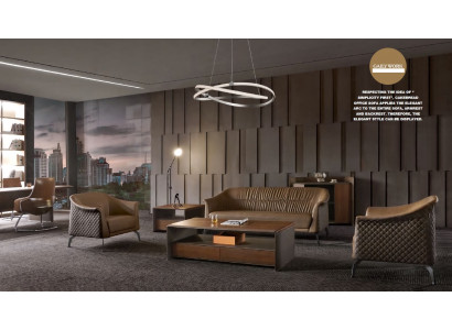 Sofa set Design Pohovka Polstrovaná Pohovka ze skůry Moderní Nová 311