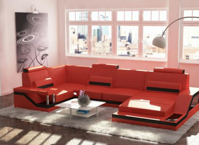 Žijící krajina Pohovka rohová Rohová sedací souprava Textilní látka Kožená pohovka Pohovky s USB