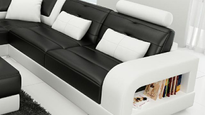 LEDERSOFA SOFA mit USB,ECKSOFA