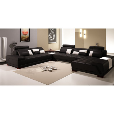 Sofa s USB, sedací souprava Couch XXL Big Eck Sofas Wohnlandschaft Ecksofa Nový