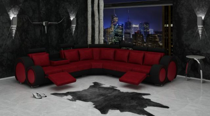 TEXTILNÍ SOFA DESIGNOVÁ SOFA Pohovka ECKSOFA OBYVATELSKÁ LANDŠAFT ECK NOVÝ SOFA KOŽENÁ GARNITURA !!!