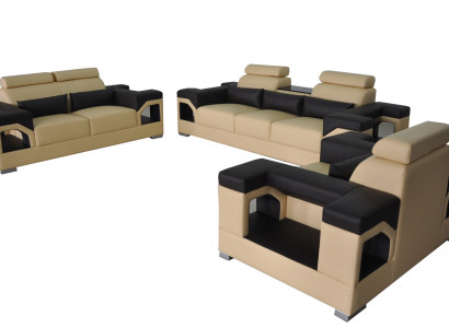 3+2+1 Souprava kožené pohovky gauč potahové gauče pohovky židle obývací kout