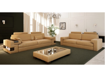 Kůň Sofa USB Moderní sedací souprava 3+2+1 Pohovka Sedací polštář Garnitury Set