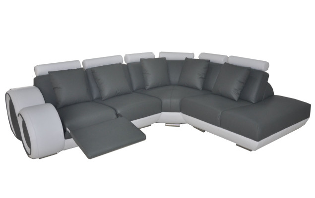 Kůžená pohovka Rozkládací pohovka Obývací souprava Rohová designová moderní pohovka + USB Nová rohová pohovka.