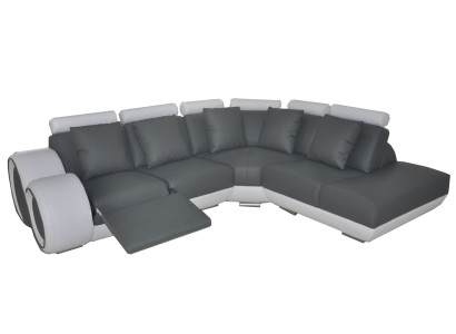 Kůžená pohovka Rozkládací pohovka Obývací souprava Rohová designová moderní pohovka + USB Nová rohová pohovka.