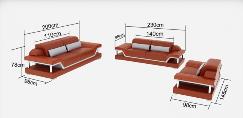 Kůžená pohovka sedací souprava 3+2+1 design pohovka sedací souprava