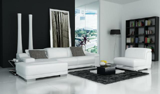 Wohnlandschaft Polster Ecke Eck Sofa mit USB,Garnitur Landschaft Leder Neu/2711B