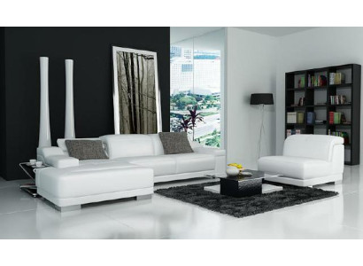 Wohnlandschaft Polster Ecke Eck Sofa mit USB,Garnitur Landschaft Leder Neu/2711B