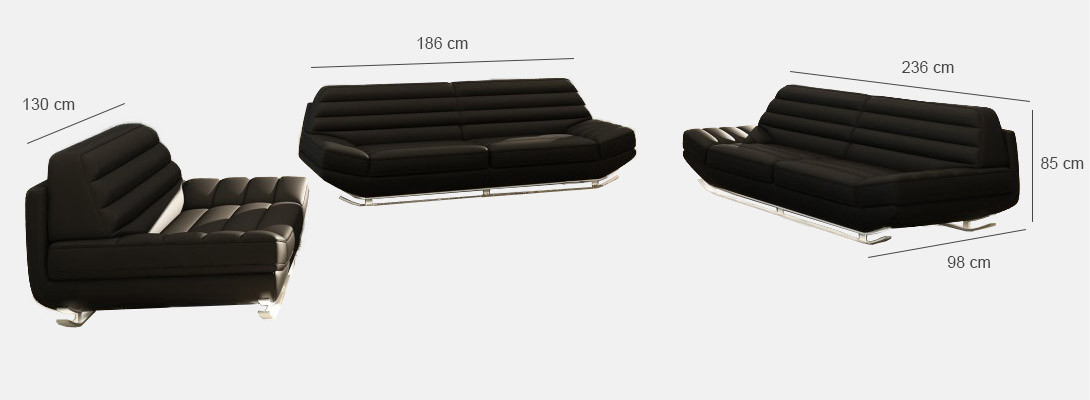 Sofa sestava 3+2+1 Pohovka Polštáře Sedací souprava Pohovka Garnitur Designer KalbachB
