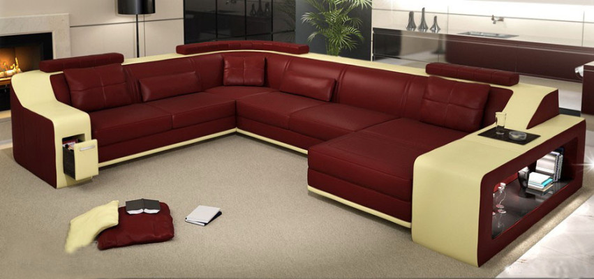 Modern Gemütliches Ecksofa mit breiten Armlehnen für Ihr Zuhause