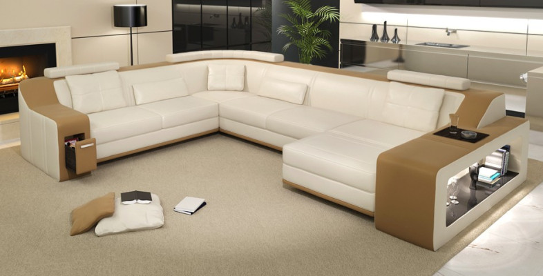 Modern Gemütliches Ecksofa mit breiten Armlehnen für Ihr Zuhause
