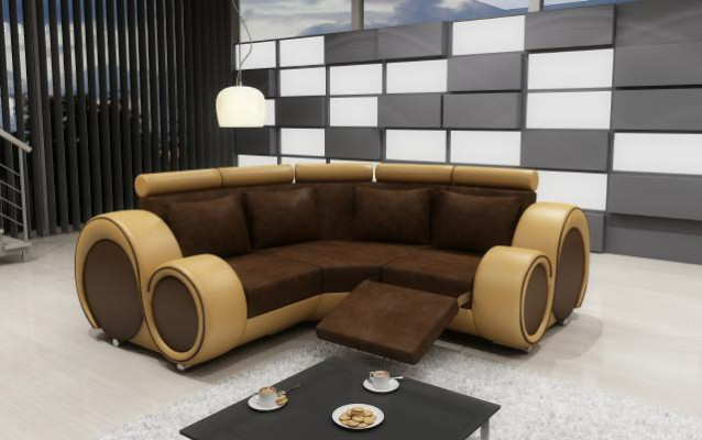 STOFFOVÁ SOFA ODSÁNKY SOFA S FUNKCÍ RELAXACE ROH SOFA Na míru USB