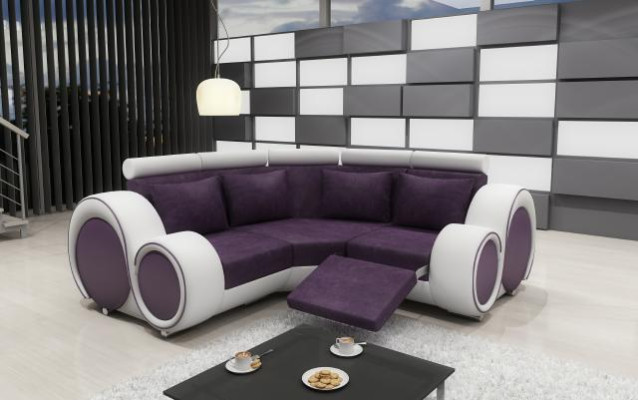 STOFFOVÁ SOFA ODSÁNKY SOFA S FUNKCÍ RELAXACE ROH SOFA Na míru USB