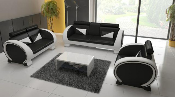 KŮŽOVÁ SOFA 3 + 1 SOFA OBLOŽENÁ GARNITURA OBLOŽENÁ SOFA KŮŽOVÁ SOFA DESIGNÉRSKÁ SOFA s USB