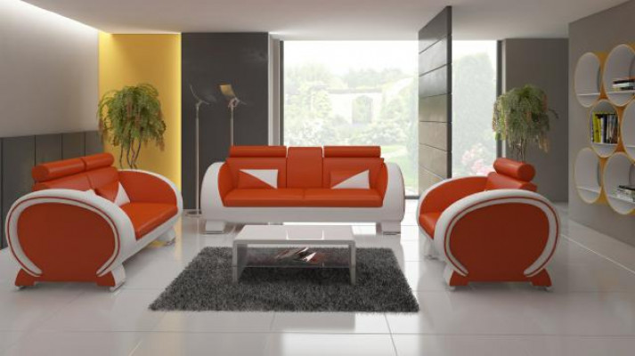 KŮŽOVÁ SOFA 3 + 1 SOFA OBLOŽENÁ GARNITURA OBLOŽENÁ SOFA KŮŽOVÁ SOFA DESIGNÉRSKÁ SOFA s USB