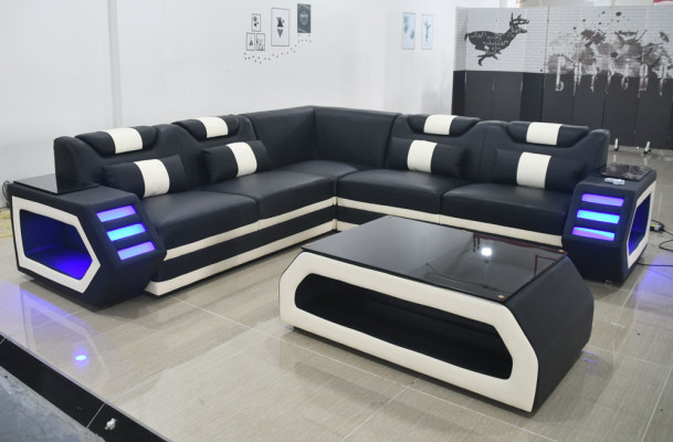 Moderní sedací souprava rohová Pohovka Sedací polštář Rohlík Design Sofa