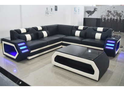 Moderní sedací souprava rohová Pohovka Sedací polštář Rohlík Design Sofa