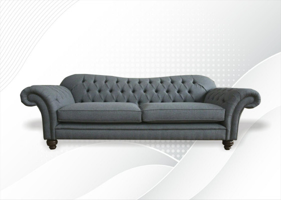 Velké pohovky Chesterfield Polster Design Luxus Sofa 4 Sitzer Textil Couchen