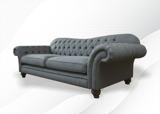 Velké pohovky Chesterfield Polster Design Luxus Sofa 4 Sitzer Textil Couchen