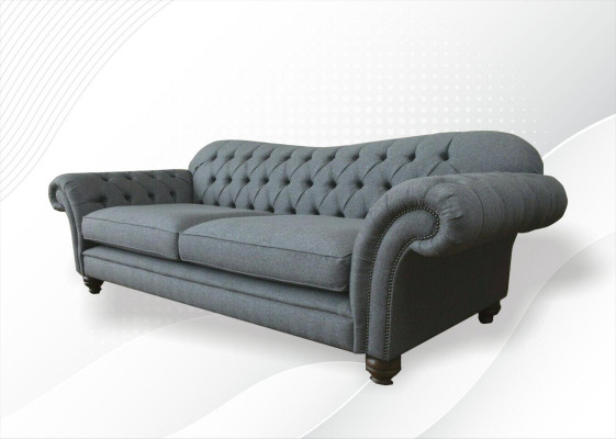 Velké pohovky Chesterfield Polster Design Luxus Sofa 4 Sitzer Textil Couchen