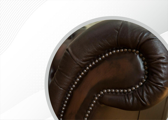 xxl Velká pohovka Chesterfield 265cm Dekorativní polstrované pohovky 4místné kůže